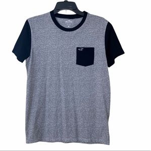 MEN’S HOLLISTER CREW NECK TEE WITH CHEST POCKET